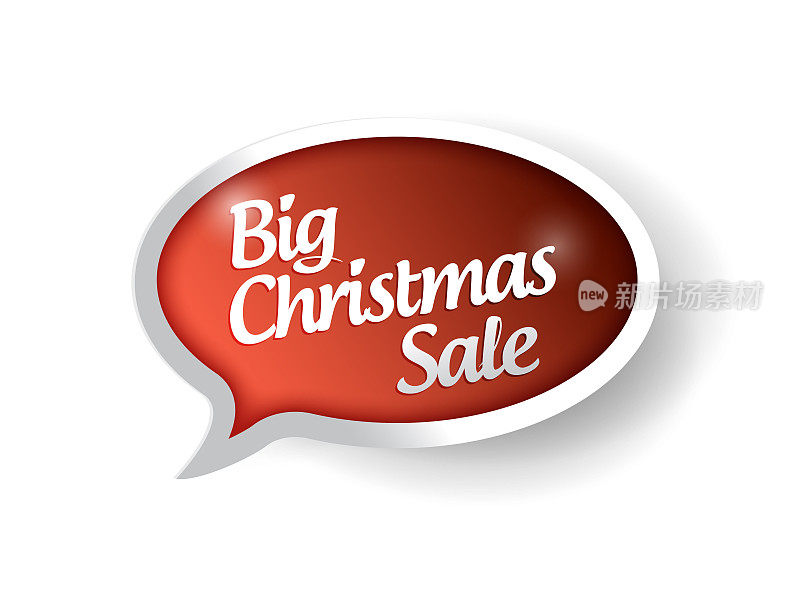 Big christmas sale message bubble